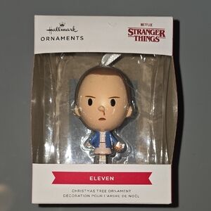 Hallmark Stranger Things Eleven Ornament - Blue Jacket and Pink Dress